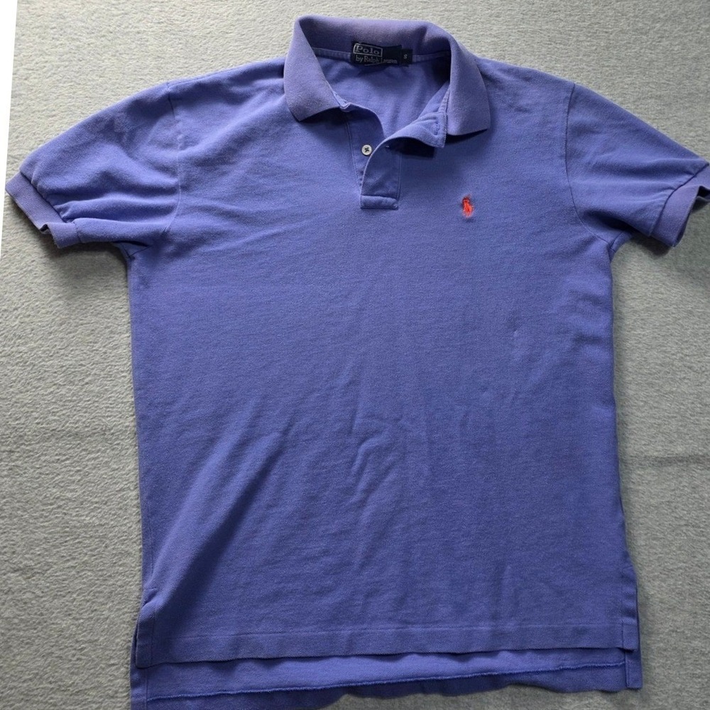 Polo Ralph Lauren Polo Shirt Mens Small Periwinkle Purple 100% Cotton Red Pony